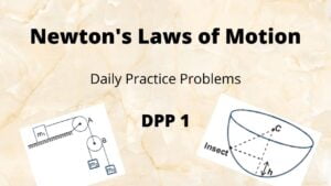 Read more about the article Newtons Laws of Motion (DPP-1) | JEE Main & JEE Advanced