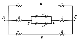 Cube Resistance Problem - face diagonal - equivalent 2