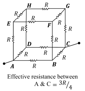 Cube Resistance Problem - face diagonal - rev2